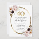 Search for rose gold 40th birthday invitations Roses