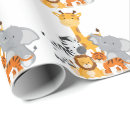 Search for cute jungle animals wrapping paper Girl