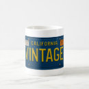 Search for vintage license plates mugs California