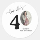 Search for funny 40th birthday stickers Forty