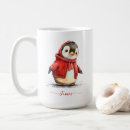 Search for watercolor penguin mugs Red