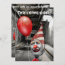 Search for scary clown invitations Red balloon