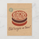 Search for retro burger postcards Hamburger