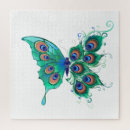 Search for peacock feathers puzzles Green