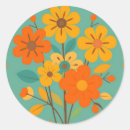 Search for retro floral pattern stickers Flowers