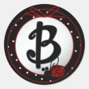 Search for initial b stickers Red