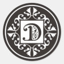 Search for d monogram stickers Black and white