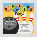Search for bowling ball birthday invitations Retro