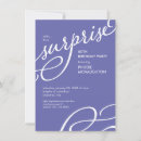 Search for purple surprise party invitations Elegant