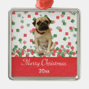 Search for pug christmas tree decorations Green