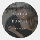 Search for bride and grooms names stickers Simple minimalist