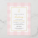 Search for foil christening invitations Girl baptism
