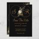 Search for black and gold wedding save the dates Watercolor