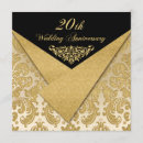 Search for 20th anniversary invitations Black and gold
