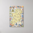 Search for historic map canvas prints Map of ireland