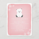 Search for snowflake baby girl shower invitations Polar bear