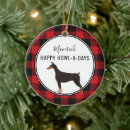Search for red doberman christmas tree decorations Pet