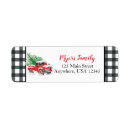 Search for red and black buffalo check return address labels Plaid