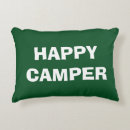 Search for happy camper cushions Funny