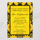 Search for black and yellow birthday invitations Elegant
