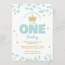 Search for blue and gold prince birthday invitations Royal