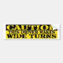 Search for caution bumper stickers Driver