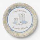 Search for western baby shower plates Blue