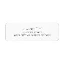 Search for black monogram return address labels Simple