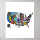 Search for us state flags posters United