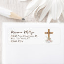 Search for catholic cross return address labels Pink