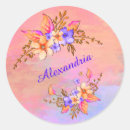 Search for abstract flowers pattern stickers Purple