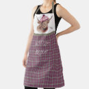 Search for pink and brown aprons Plaid