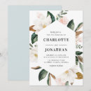 Search for magnolia wedding invitations Hand painted