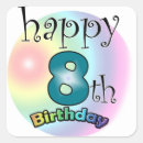 Search for 8th birthday stickers 8 years