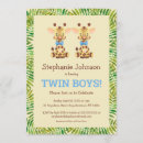 Search for twin baby boy shower invitations Jungle