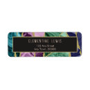 Search for purple teal return address labels Gold