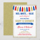 Search for red white blue baby shower invitations Gender neutral