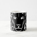 Search for black lion mugs Black and white