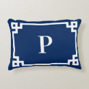 Search for blue and white greek key cushions Modern