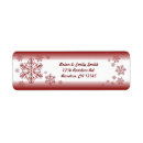 Search for glitter snowflake return address labels White
