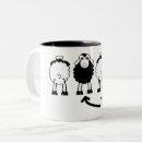 Search for black and white sheep mugs Cartoon