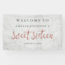 Search for rose gold banners Sweet 16