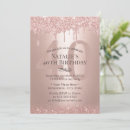 Search for pink rose gold blush sparkly drips invitations Girly
