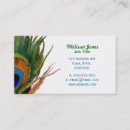 Search for peacock business cards Turquoise