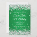 Search for winter 50th birthday invitations Glitter