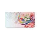 Search for flower photo return address labels Colourful