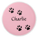Search for paw print knobs and pulls Pink