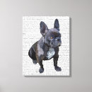 Search for french bulldog canvas prints Antique