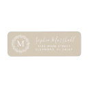Search for tan return address labels Chic