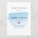 Search for sea shells save the dates Beach